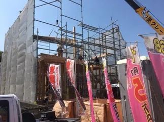 29.5.18.通町モデルハウスの上棟