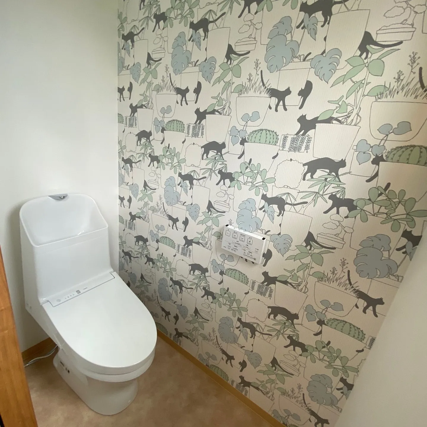 トイレのアクセントクロス