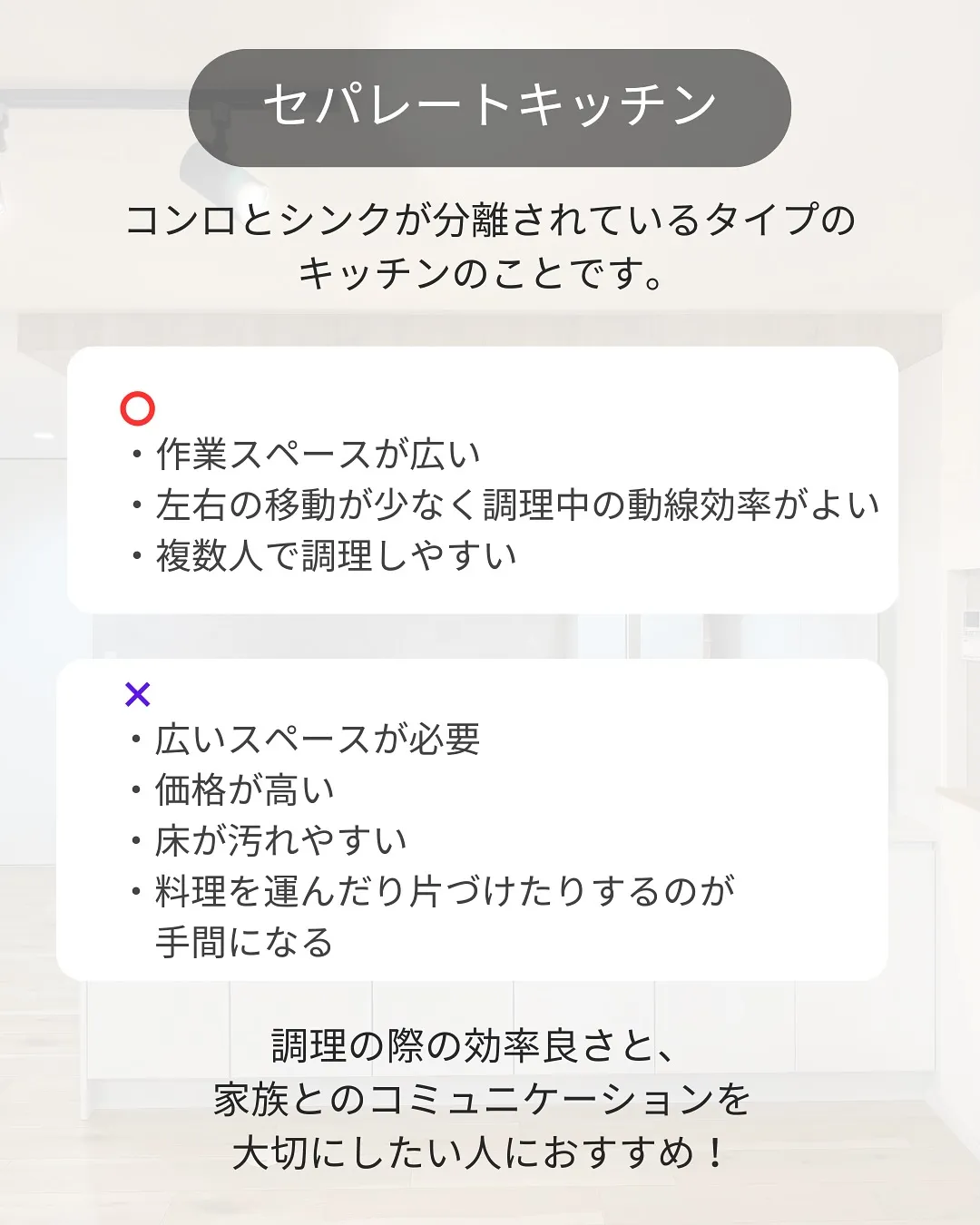 キッチンの種類を解説