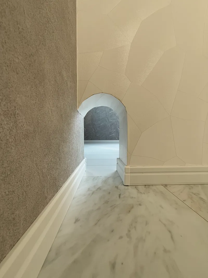 家族（ネコ）の専用通路のある家