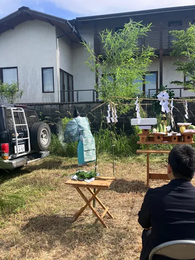 大牟田市H様邸　地鎮祭・地盤調査