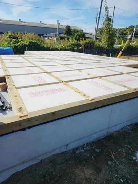 長洲町 M様邸土台敷工事