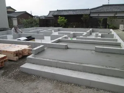 基礎工事中（福岡県柳川市W様邸）