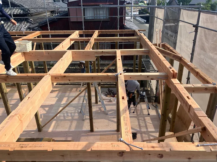 柳川市S様邸　上棟