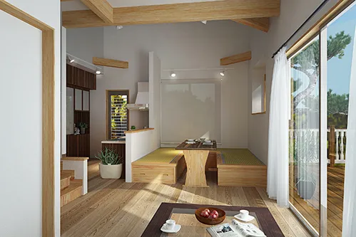 自然素材にこだわる家